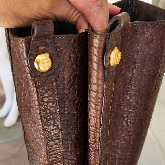 TORY BURCH HELDIN LEATHER‎ WEDGE  BOOTS - Picture 5 of 16